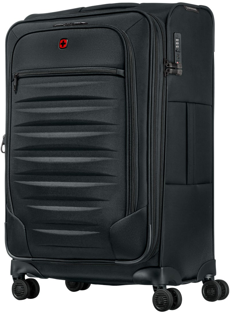 Wenger Checklite II 69 Cm 4-Double Wheeled Expandable Softside Check-In Luggage Trolley - Black - Image 3